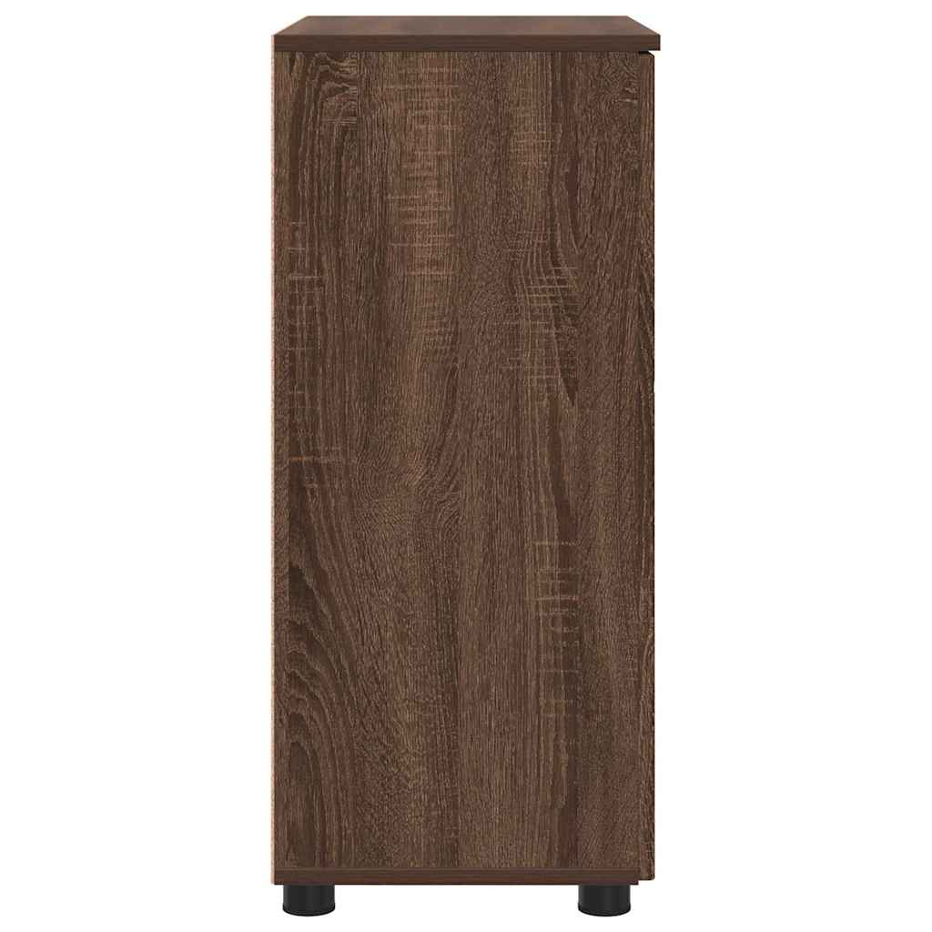 Baderomsskap med hylle brun eik 60 x 35 x 80 cm Konstruert tre