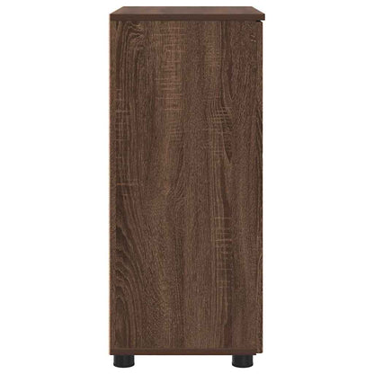 Baderomsskap med hylle brun eik 60 x 35 x 80 cm Konstruert tre