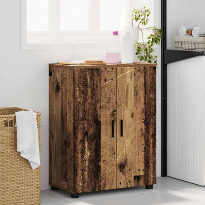 Baderomsskap med dør Gammelt tre 60 x 35 x 80 cm Konstruert tre
