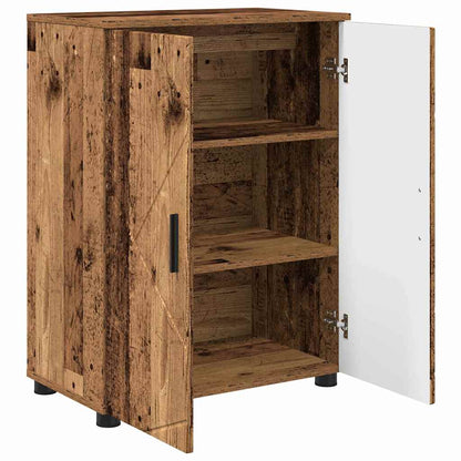 Baderomsskap med dør Gammelt tre 60 x 35 x 80 cm Konstruert tre