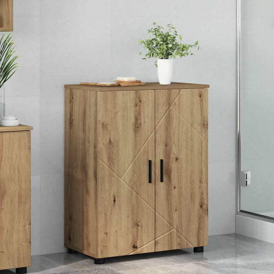 Baderomsskap med dør artisan eik 60 x 35 x 80 cm Konstruert tre