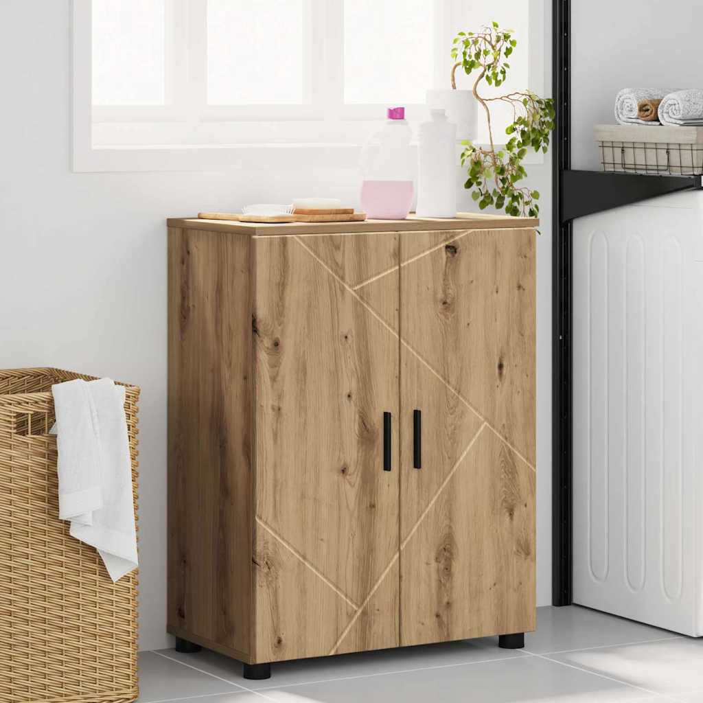 Baderomsskap med dør artisan eik 60 x 35 x 80 cm Konstruert tre