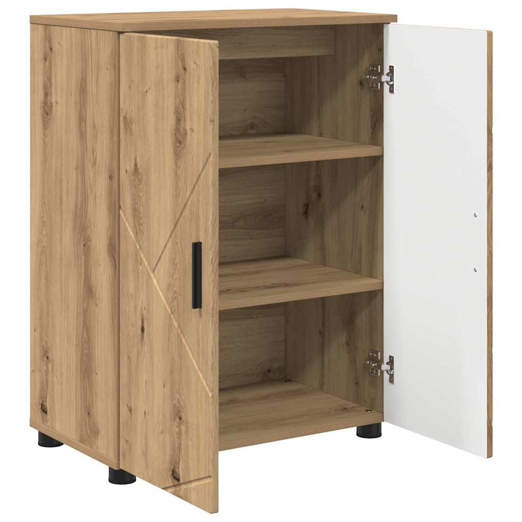 Baderomsskap med dør artisan eik 60 x 35 x 80 cm Konstruert tre
