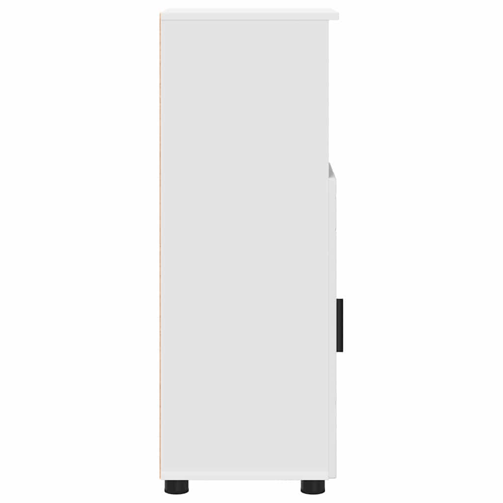 Baderomsskap med hylle Hvit 30 x 35 x 95 cm Konstruert tre