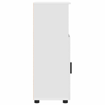 Baderomsskap med hylle Hvit 30 x 35 x 95 cm Konstruert tre