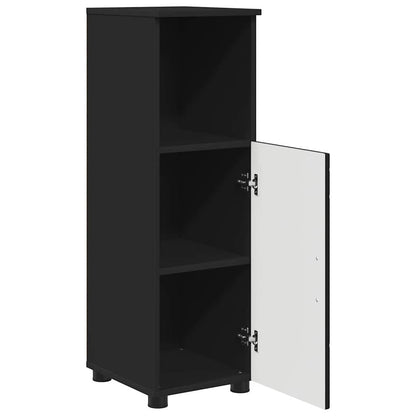 Baderomsskap med hylle Svart 30 x 35 x 95 cm Konstruert tre