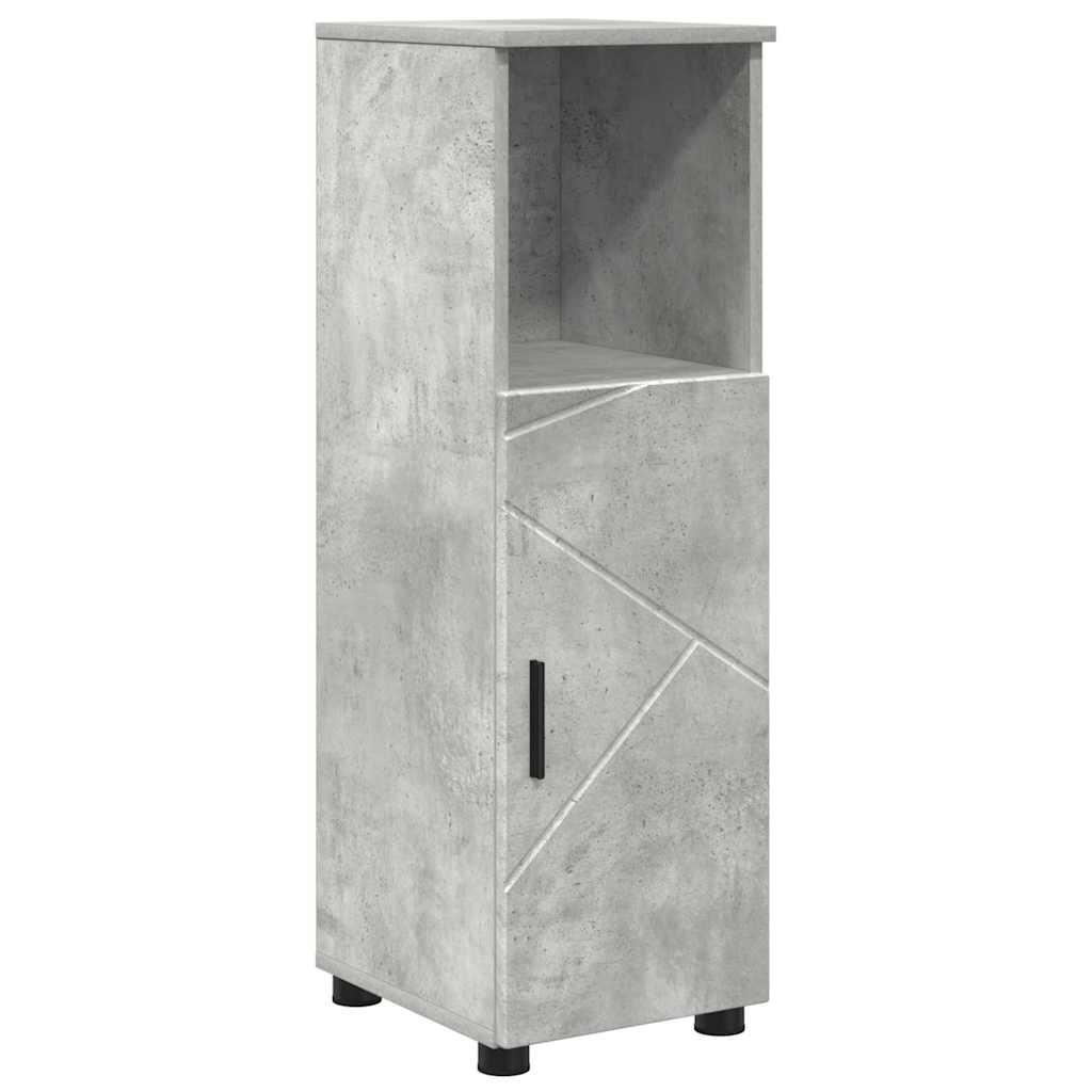 Baderomsskap med hylle Betonggrå 30 x 35 x 95 cm Konstruert tre