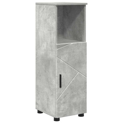 Baderomsskap med hylle Betonggrå 30 x 35 x 95 cm Konstruert tre