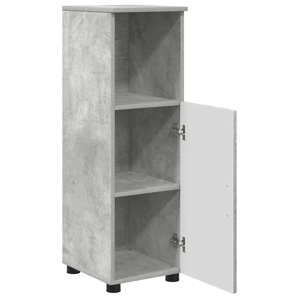 Baderomsskap med hylle Betonggrå 30 x 35 x 95 cm Konstruert tre