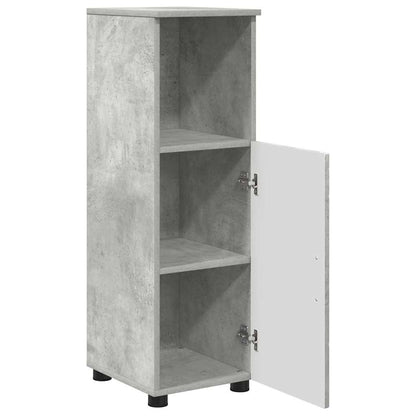 Baderomsskap med hylle Betonggrå 30 x 35 x 95 cm Konstruert tre