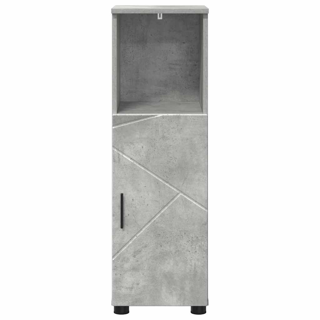 Baderomsskap med hylle Betonggrå 30 x 35 x 95 cm Konstruert tre