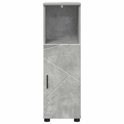 Baderomsskap med hylle Betonggrå 30 x 35 x 95 cm Konstruert tre
