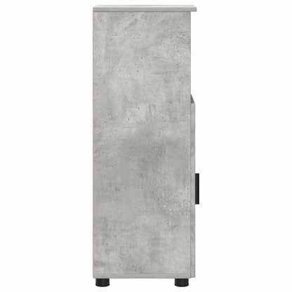 Baderomsskap med hylle Betonggrå 30 x 35 x 95 cm Konstruert tre