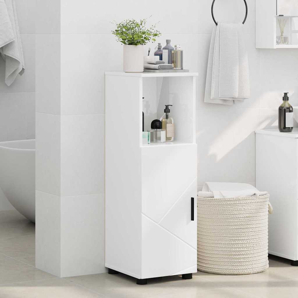 Baderomsskap Høyglans hvit 30 x 35 x 95 cm Konstruert tre
