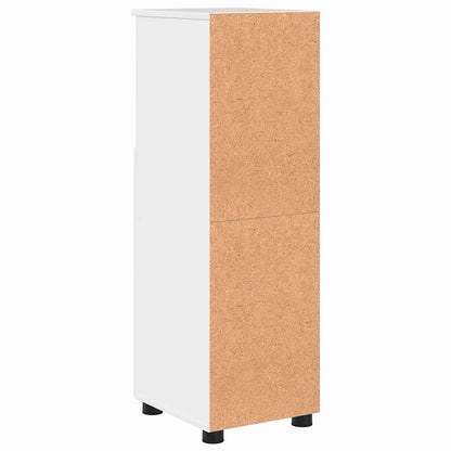 Baderomsskap Høyglans hvit 30 x 35 x 95 cm Konstruert tre