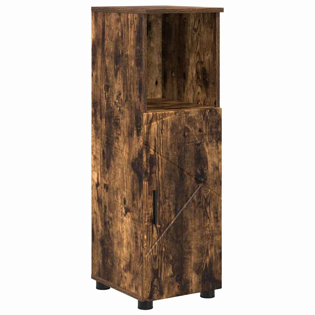 Baderomsskap med hylle Røkt eik 30 x 35 x 95 cm Konstruert tre