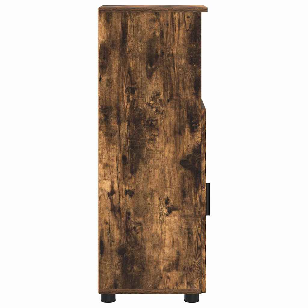 Baderomsskap med hylle Røkt eik 30 x 35 x 95 cm Konstruert tre