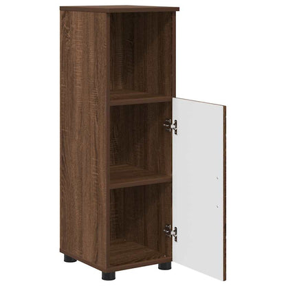 Baderomsskap med hylle brun eik 30 x 35 x 95 cm Konstruert tre