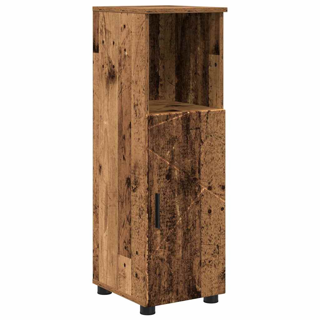 Baderomsskap med dør Gammelt tre 30 x 35 x 95 cm Konstruert tre