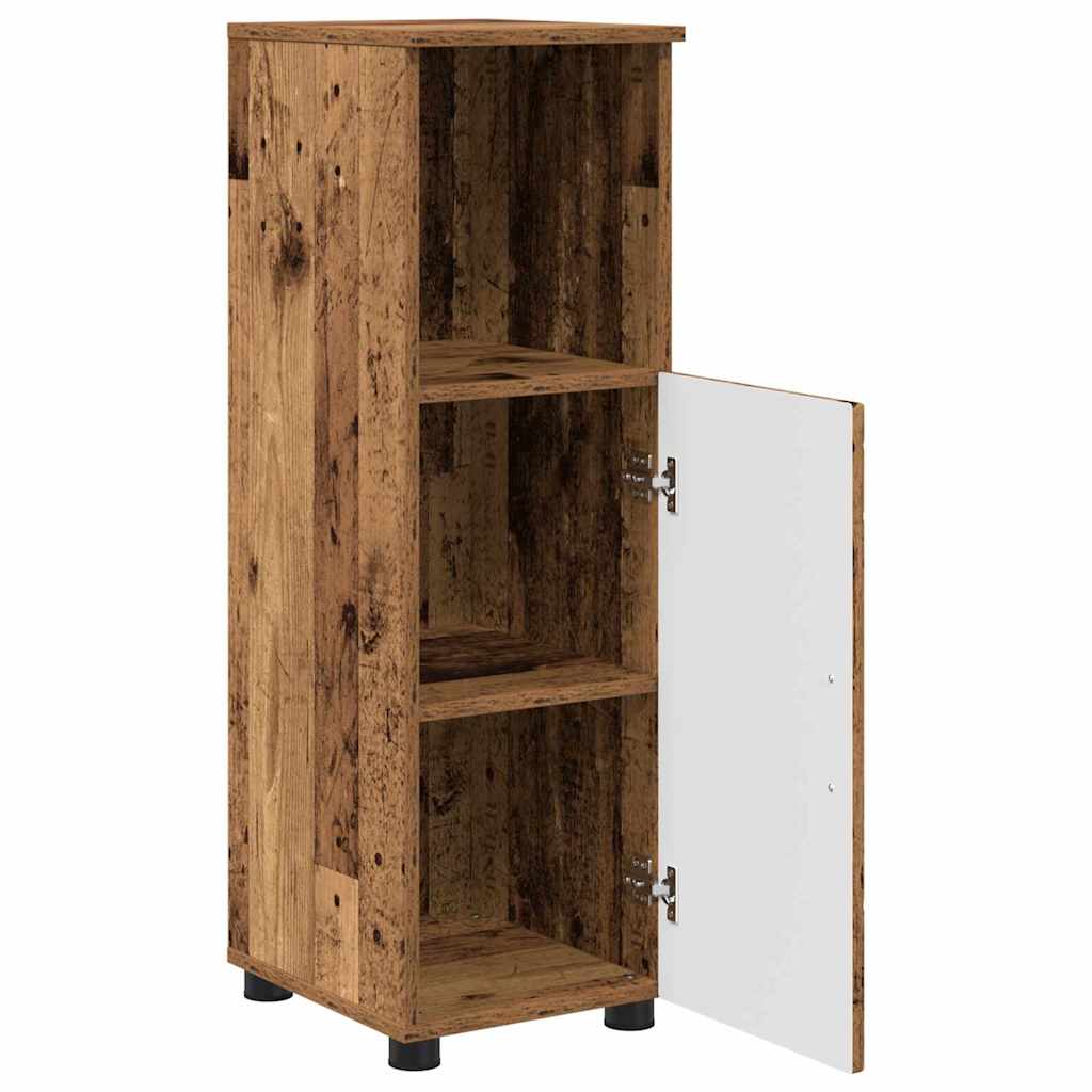 Baderomsskap med dør Gammelt tre 30 x 35 x 95 cm Konstruert tre