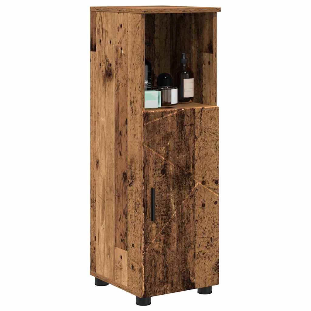 Baderomsskap med dør Gammelt tre 30 x 35 x 95 cm Konstruert tre