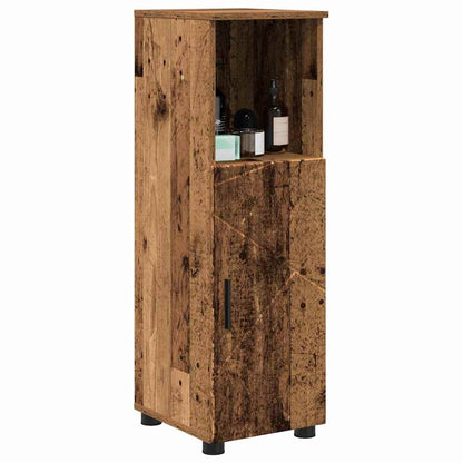 Baderomsskap med dør Gammelt tre 30 x 35 x 95 cm Konstruert tre