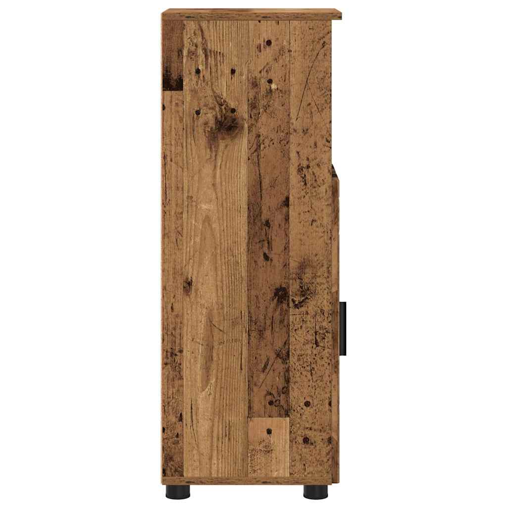 Baderomsskap med dør Gammelt tre 30 x 35 x 95 cm Konstruert tre