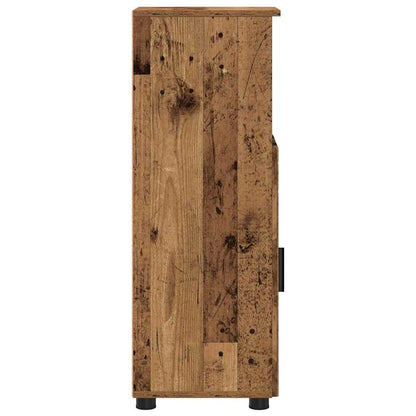 Baderomsskap med dør Gammelt tre 30 x 35 x 95 cm Konstruert tre