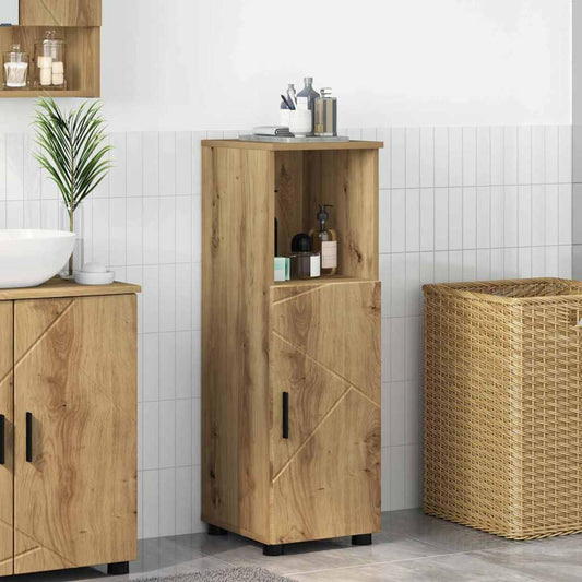 Baderomsskap med dør artisan eik 30 x 35 x 95 cm Konstruert tre