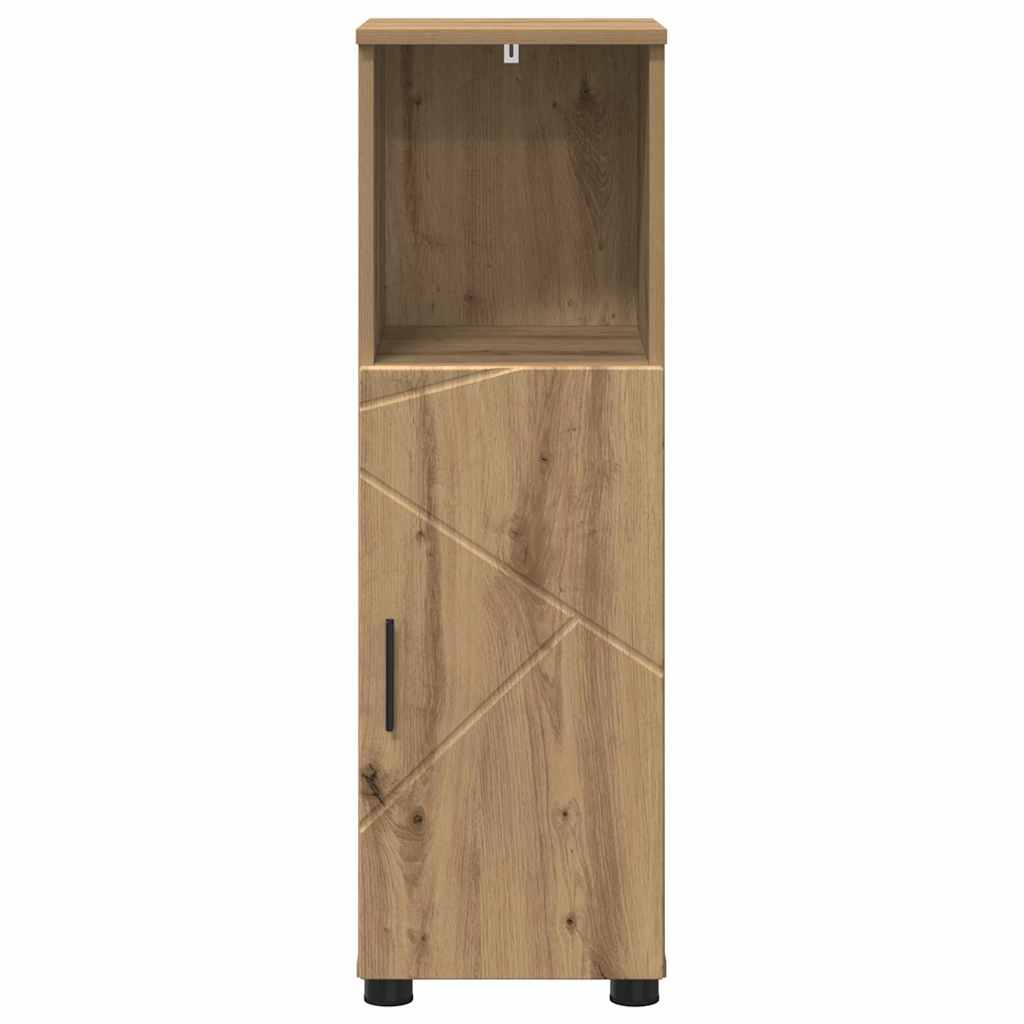 Baderomsskap med dør artisan eik 30 x 35 x 95 cm Konstruert tre