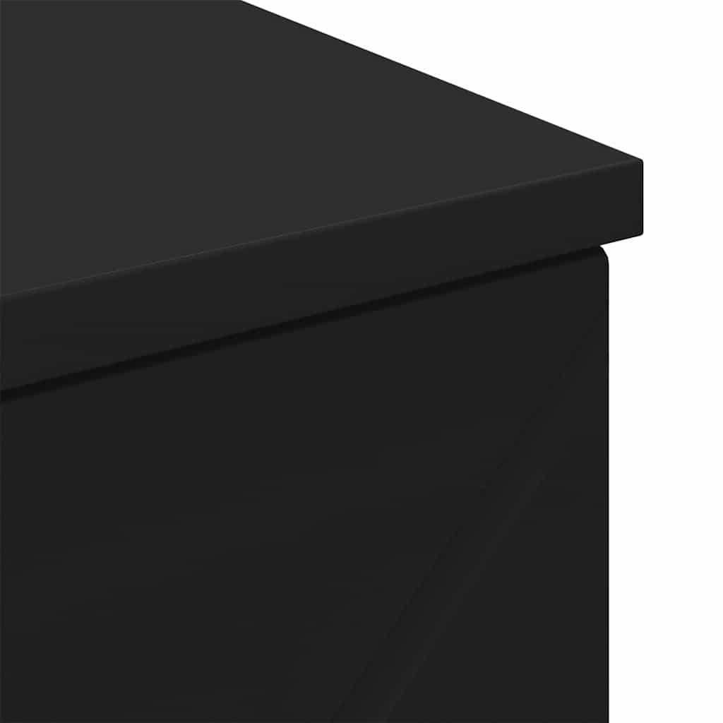 Baderomsskap med skuff Svart 30 x 35 x 80 cm Konstruert tre