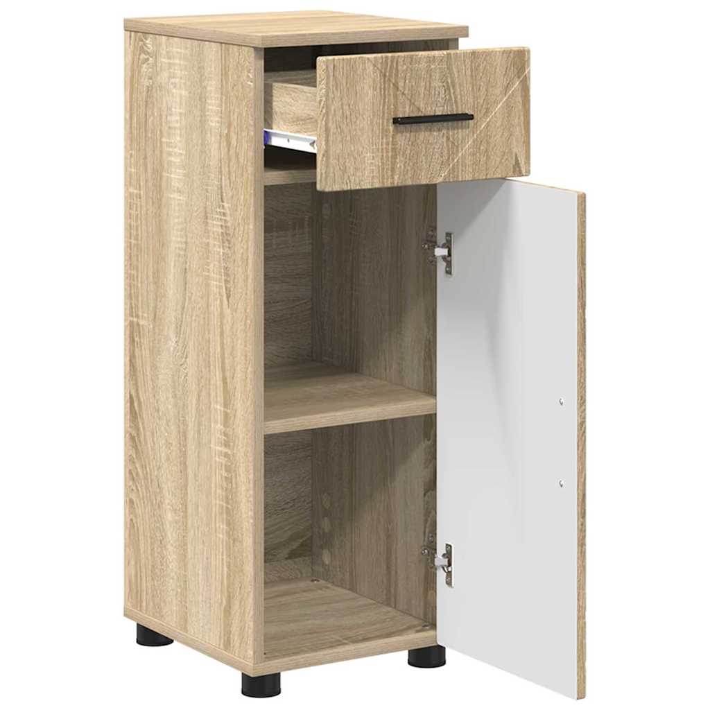Baderomsskap med dør Sonoma eik 30 x 35 x 80 cm Konstruert tre
