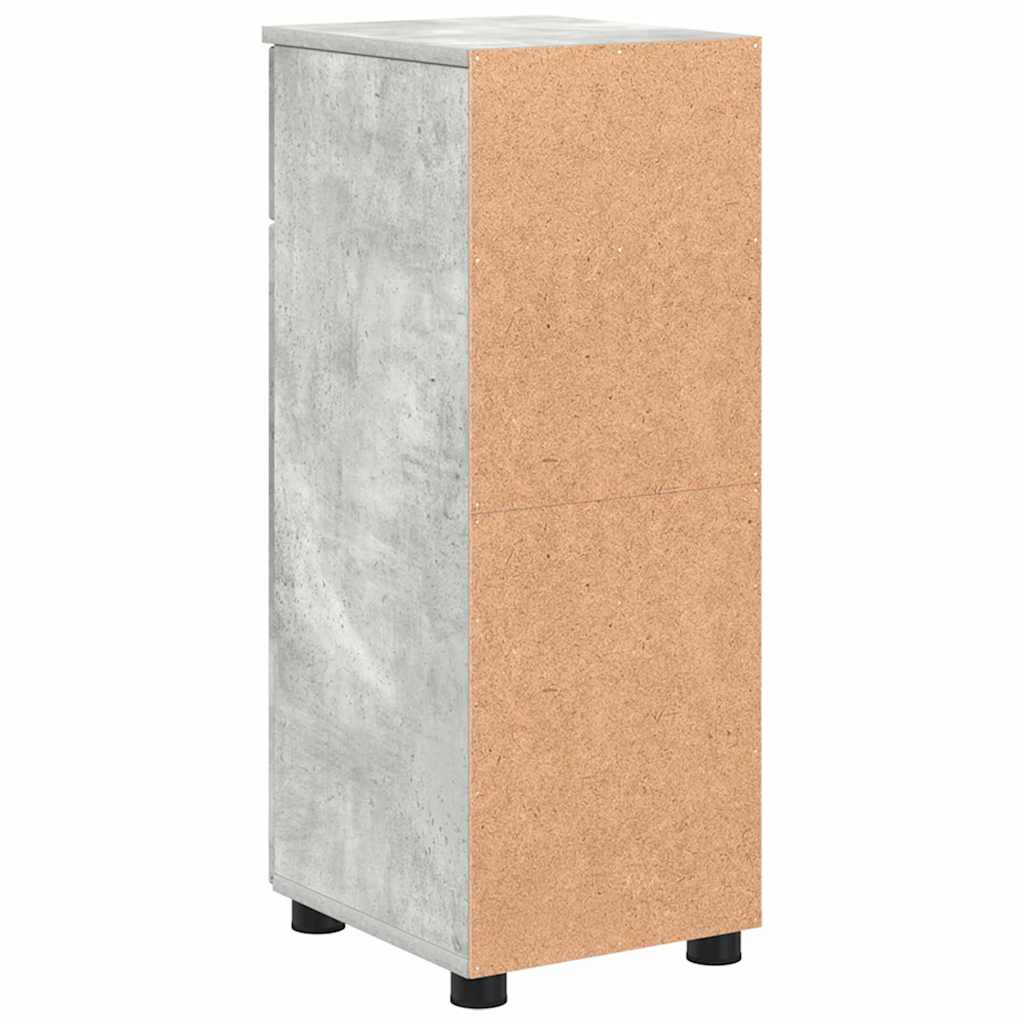 Baderomsskap med skuff Betonggrå 30 x 35 x 80 cm Konstruert tre