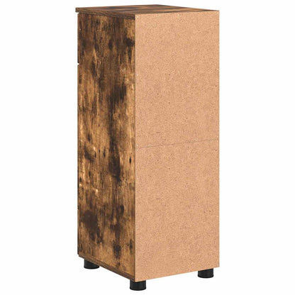 Baderomsskap med skuff Røkt eik 30 x 35 x 80 cm Konstruert tre