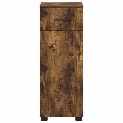 Baderomsskap med skuff Røkt eik 30 x 35 x 80 cm Konstruert tre