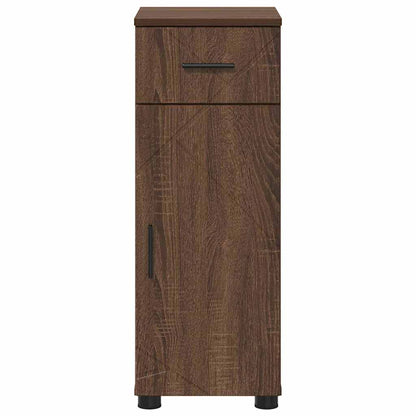 Baderomsskap med skuff brun eik 30 x 35 x 80 cm Konstruert tre