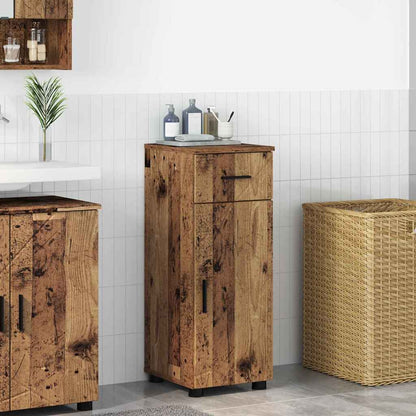 Baderomsskap med dør Gammelt tre 30 x 35 x 80 cm Konstruert tre