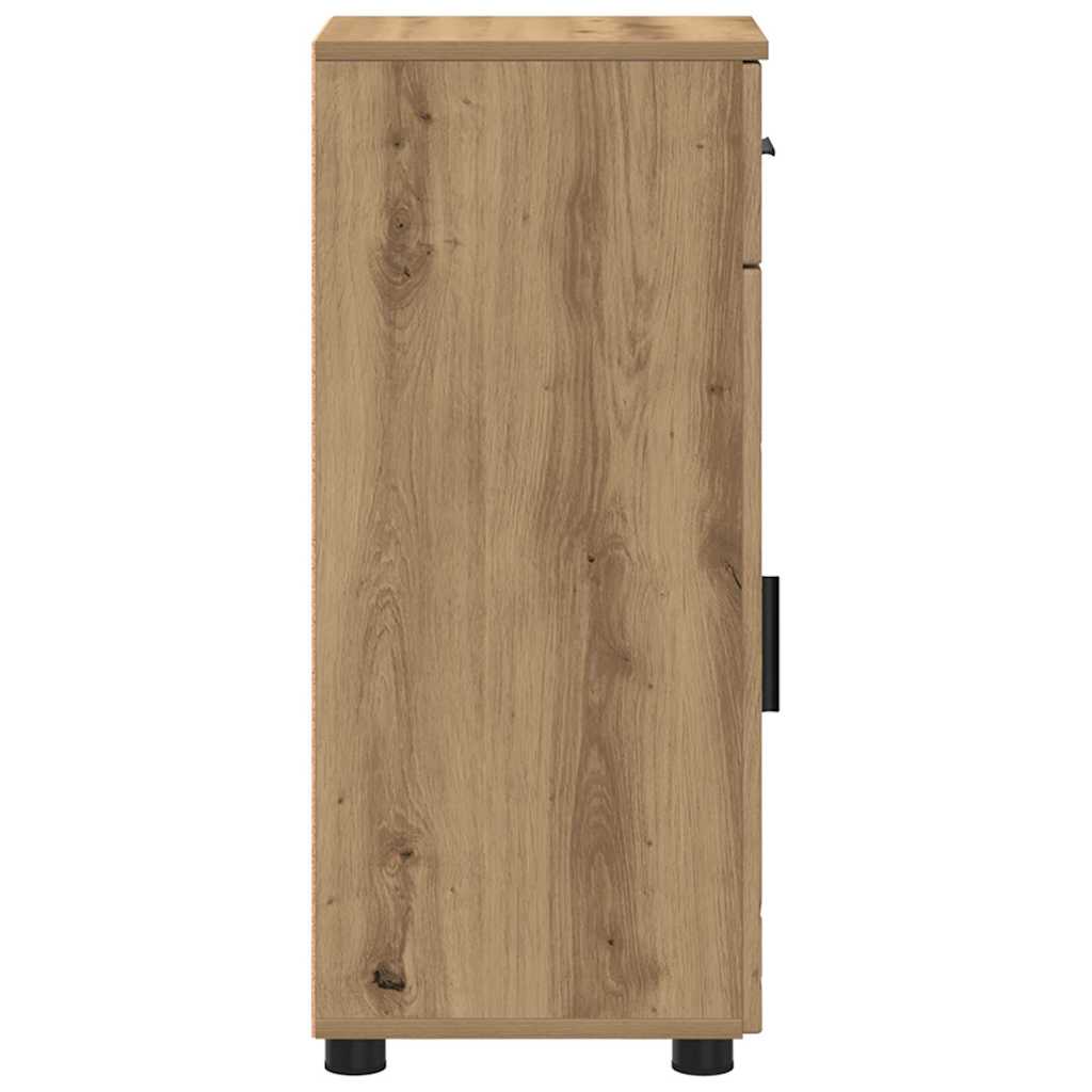 Baderomsskap med dør artisan eik 30 x 35 x 80 cm Konstruert tre