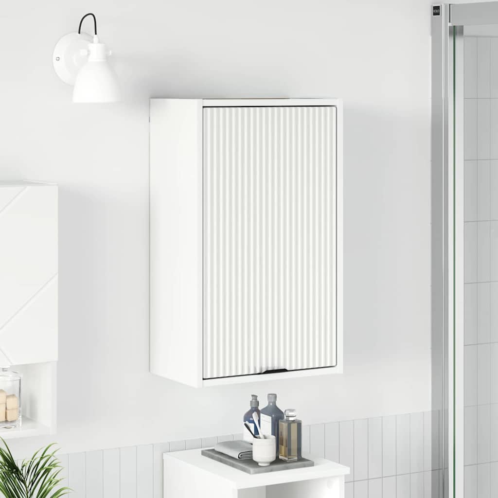 Baderomsskap Veggmontert Hvit 39 x 23.5 x 65 cm Konstruert tre