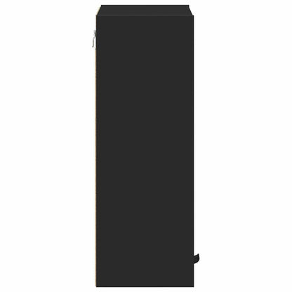 Baderomsskap Veggmontert Svart 39 x 23.5 x 65 cm Konstruert tre