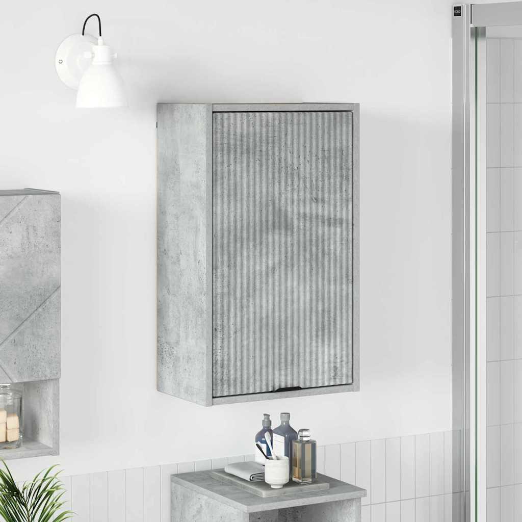 Baderomsskap med dør Betonggrå 39 x 23.5 x 65 cm Konstruert tre