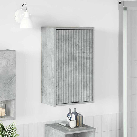 Baderomsskap med dør Betonggrå 39 x 23.5 x 65 cm Konstruert tre
