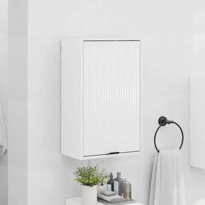 Baderomsskap Høyglans hvit 39 x 23.5 x 65 cm Konstruert tre