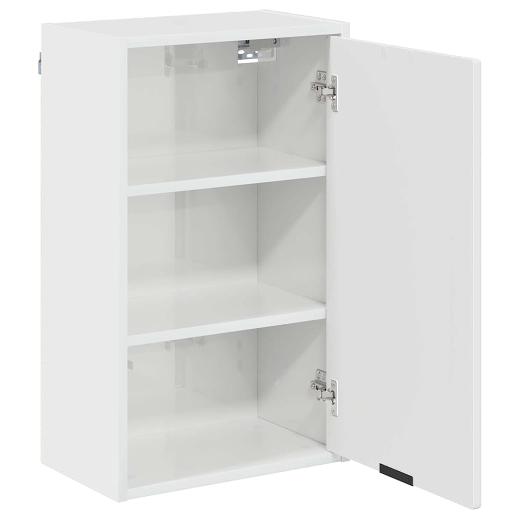 Baderomsskap Høyglans hvit 39 x 23.5 x 65 cm Konstruert tre