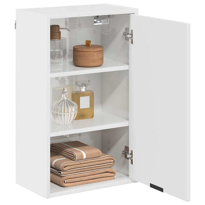 Baderomsskap Høyglans hvit 39 x 23.5 x 65 cm Konstruert tre