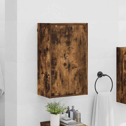 Baderomsskap med dør Røkt eik 39 x 23.5 x 65 cm Konstruert tre