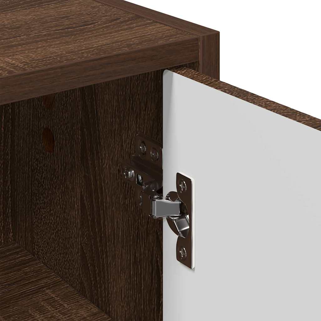 Baderomsskap med dør brun eik 39 x 23.5 x 65 cm Konstruert tre