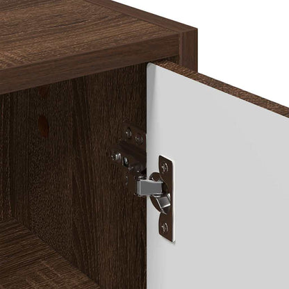 Baderomsskap med dør brun eik 39 x 23.5 x 65 cm Konstruert tre