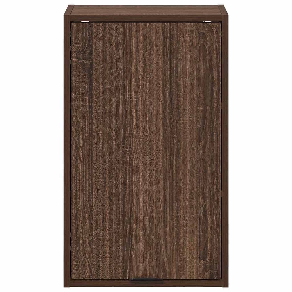 Baderomsskap med dør brun eik 39 x 23.5 x 65 cm Konstruert tre