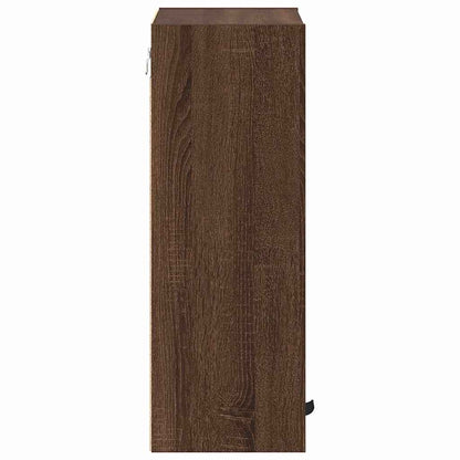 Baderomsskap med dør brun eik 39 x 23.5 x 65 cm Konstruert tre